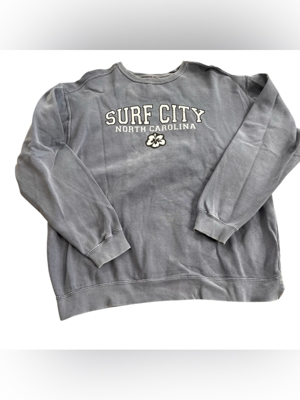 Surf City Blue Crewneck Sweater Olivelynn Size XL Women